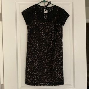 00P Ann Taylor LOFT black lace dress